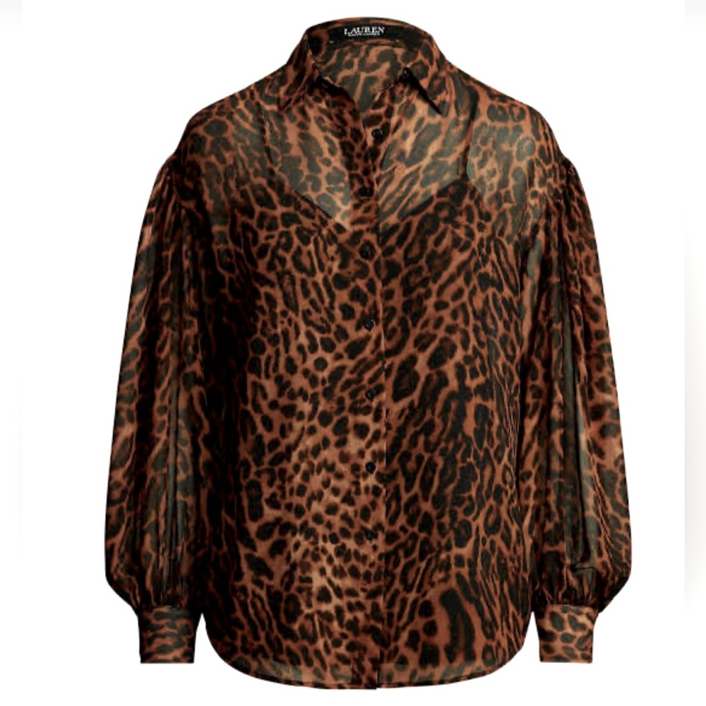 Ralph Lauren Leopard Print Blouse